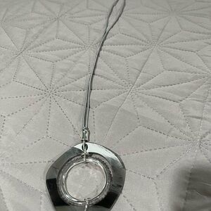 Silver Geometric Pendant Necklace